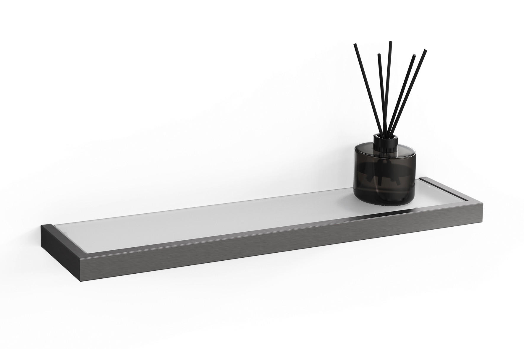 POLICA  metal  LINEA  - boje grafita, Konvencionalno, metal (46,5/13,2/3cm) - Zack