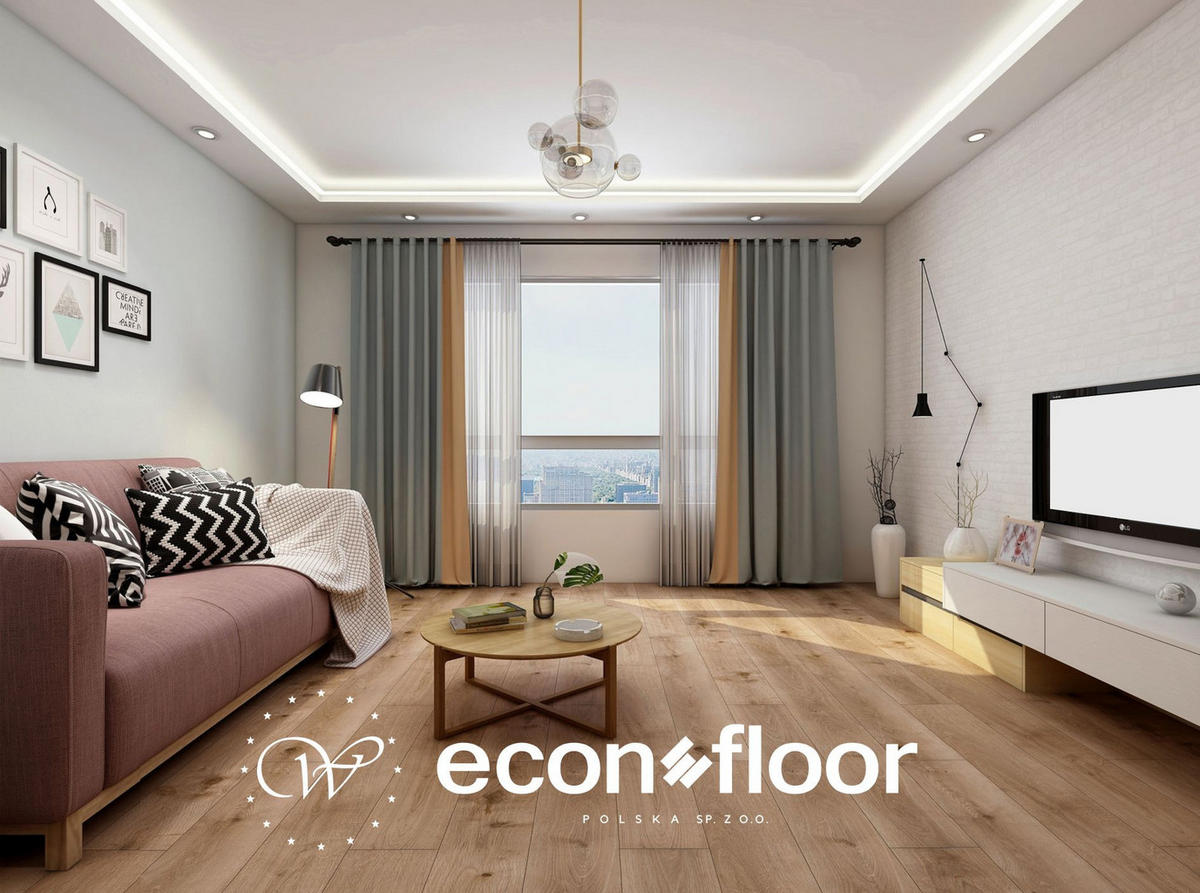 VINYLBODEN Econfloor LA BOHEME 55 ONTANO DARK  per  m² - Eichefarben, Basics, Kunststoff/Stein (23/128/0,57cm)