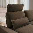 ECKSOFA  in Flachgewebe Dunkelbraun  155/234 cm  - Dunkelbraun/Schwarz, Design, Textil/Metall (155/234cm) - Dieter Knoll