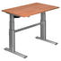 SCHREIBTISCH - Silberfarben/Nussbaumfarben, Design, Holzwerkstoff/Metall (120/66-130/80cm) SCHREIBTISCH - Silberfarben/Nussbaumfarben, Design, Holzwerkstoff/Metall (120/66-130/80cm)