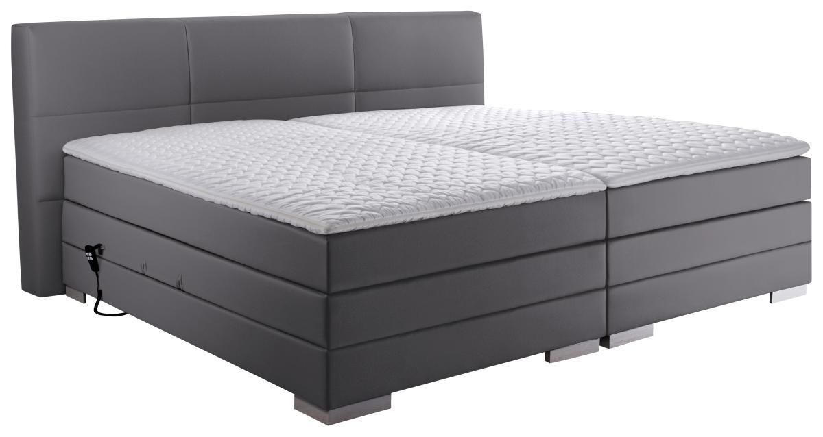 Boxspringbett 'prinz' H2 200/200 cm in Grau