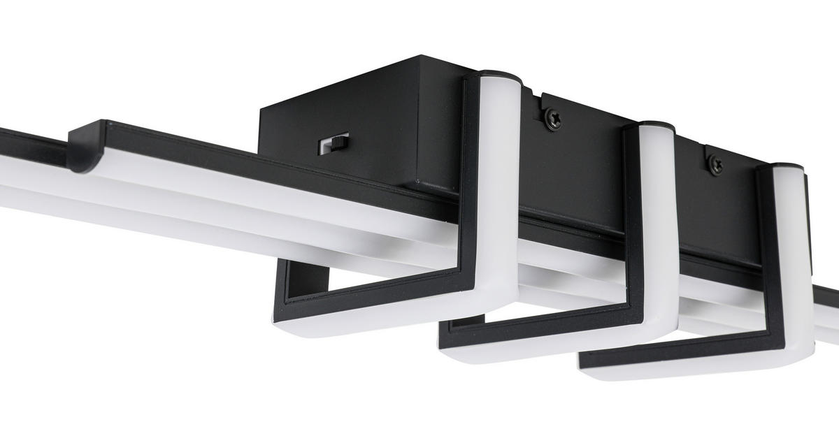 DECKENLEUCHTE    62/10,5/8 cm  - Schwarz, Trend, Kunststoff/Metall (62/10,5/8cm) - Collett's Monde