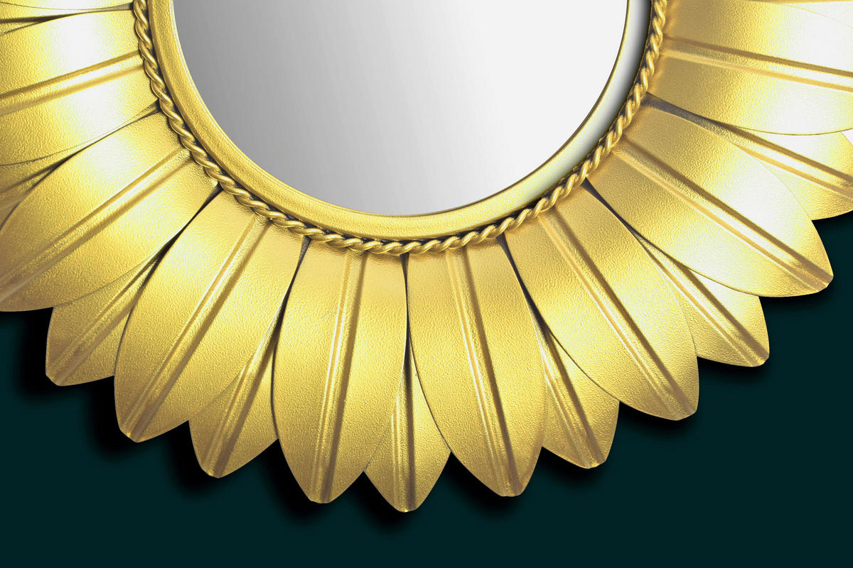 WANDSPIEGEL 60/60/4 cm  - Goldfarben, Design, Glas/Metall (60/60/4cm) - MID.YOU