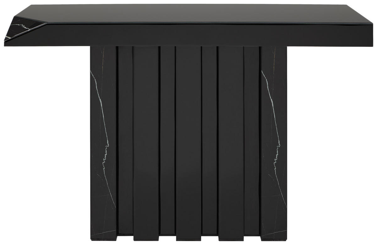 KONZOLASZTAL Üveg, faalapú anyag    - fekete, Trend, faalapú anyag/Üveg (130cm) - Xora