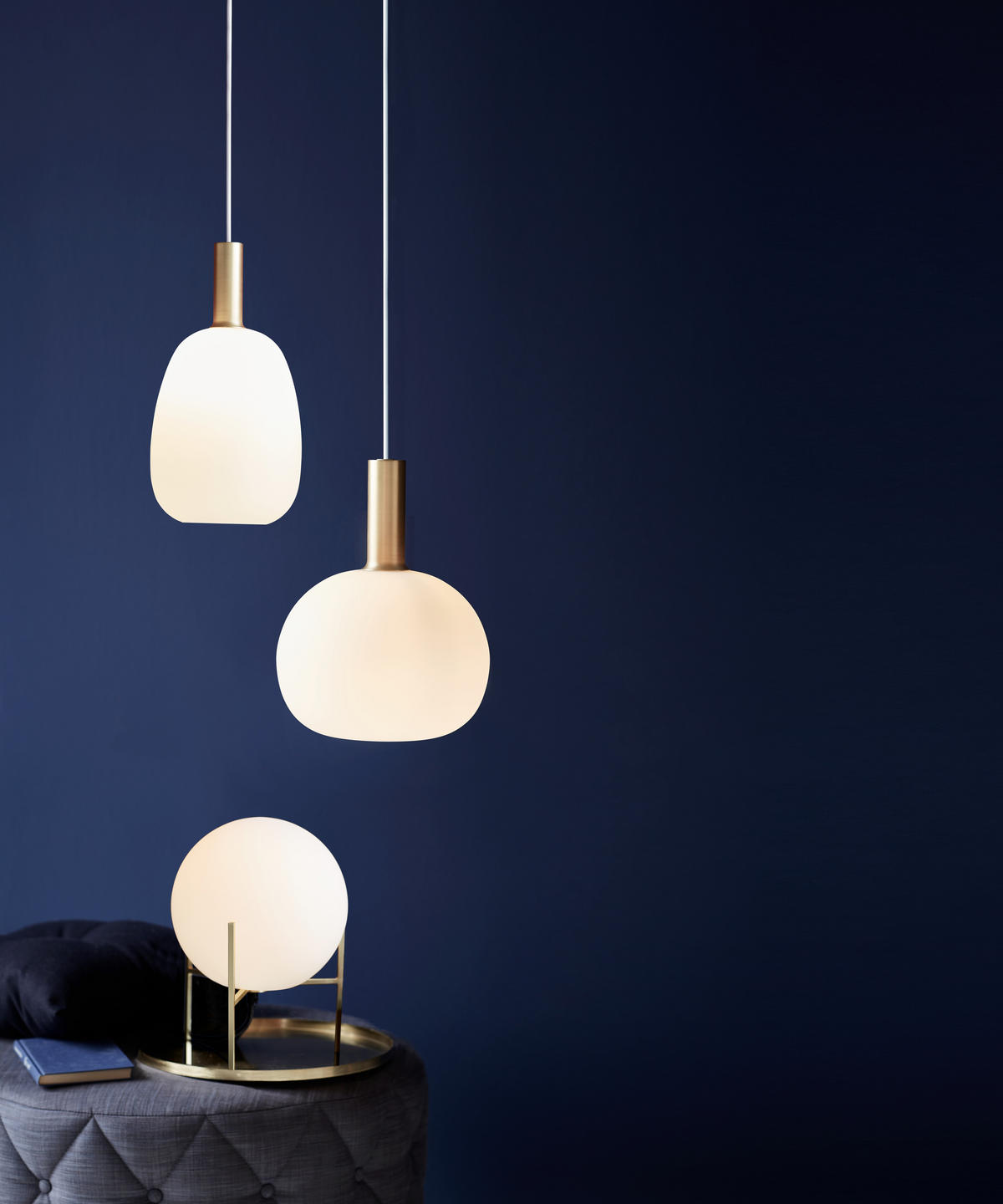 Hängeleuchte (1-flammig) aus O 43/343 cm  - Messingfarben/Schwarz, Basics, Glas/Metall (43/343cm) - Nordlux