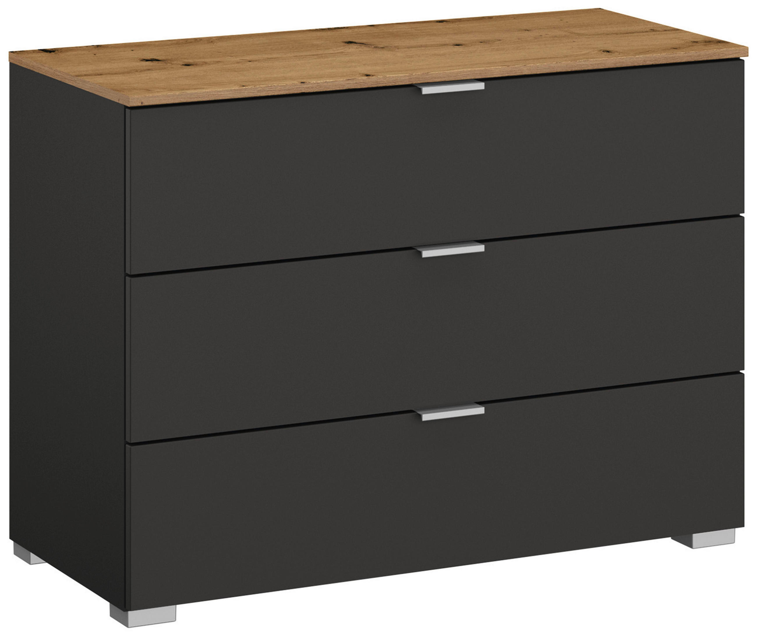 KOMMODE  in 80/61/42 cm  - Alufarben/Graphitfarben, Trend, Holzwerkstoff/Kunststoff (80/61/42cm) - Stylife