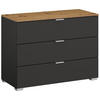 KOMMODE  in 80/61/42 cm  - Alufarben/Graphitfarben, Trend, Holzwerkstoff/Kunststoff (80/61/42cm) - Stylife