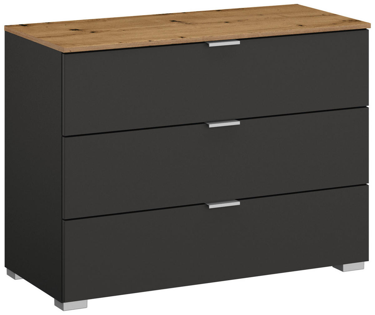 KOMMODE  in 80/61/42 cm  - Alufarben/Graphitfarben, Trend, Holzwerkstoff/Kunststoff (80/61/42cm) - Stylife