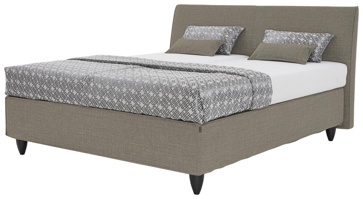 BOXSPRINGBETT 160/200 cm  in Beige  - Beige/Schwarz, Design, Holzwerkstoff/Kunststoff (160/200cm) - RUF Betten