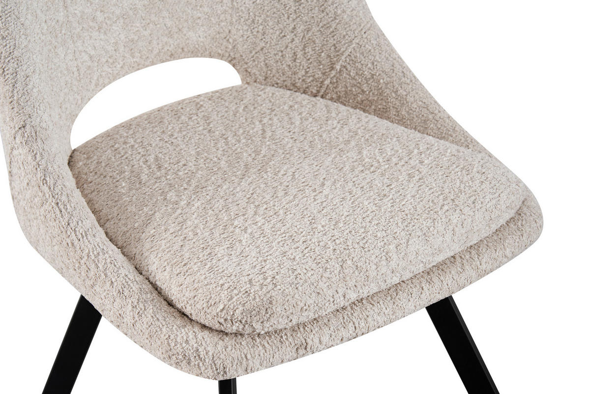 ŽIDLE, béžová - černá/béžová, Moderní, kov/dřevo (46/85,5/58cm) - MID.YOU