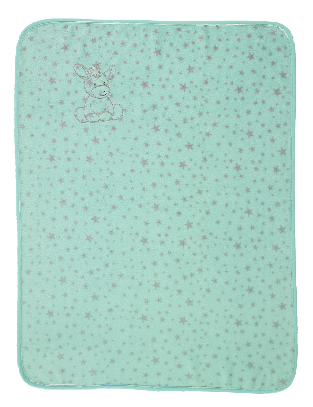 SCHMUSEDECKE Emmi  100/75 cm  - Grau/Mintgrün, Basics, Textil (100/75cm) - Sterntaler