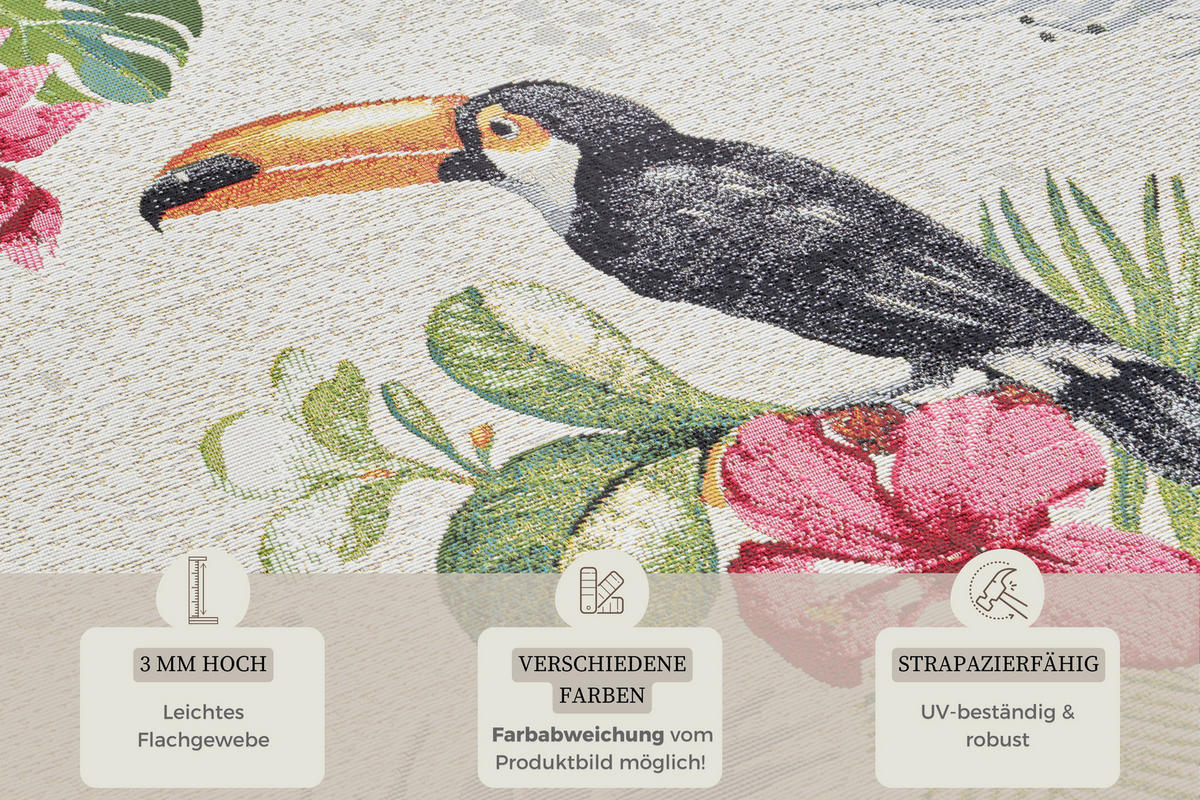 OUTDOORTEPPICH 240/340 cm Flair Multicolor, Creme  - Multicolor/Creme, Design, Kunststoff (240/340cm) - Hanse Home