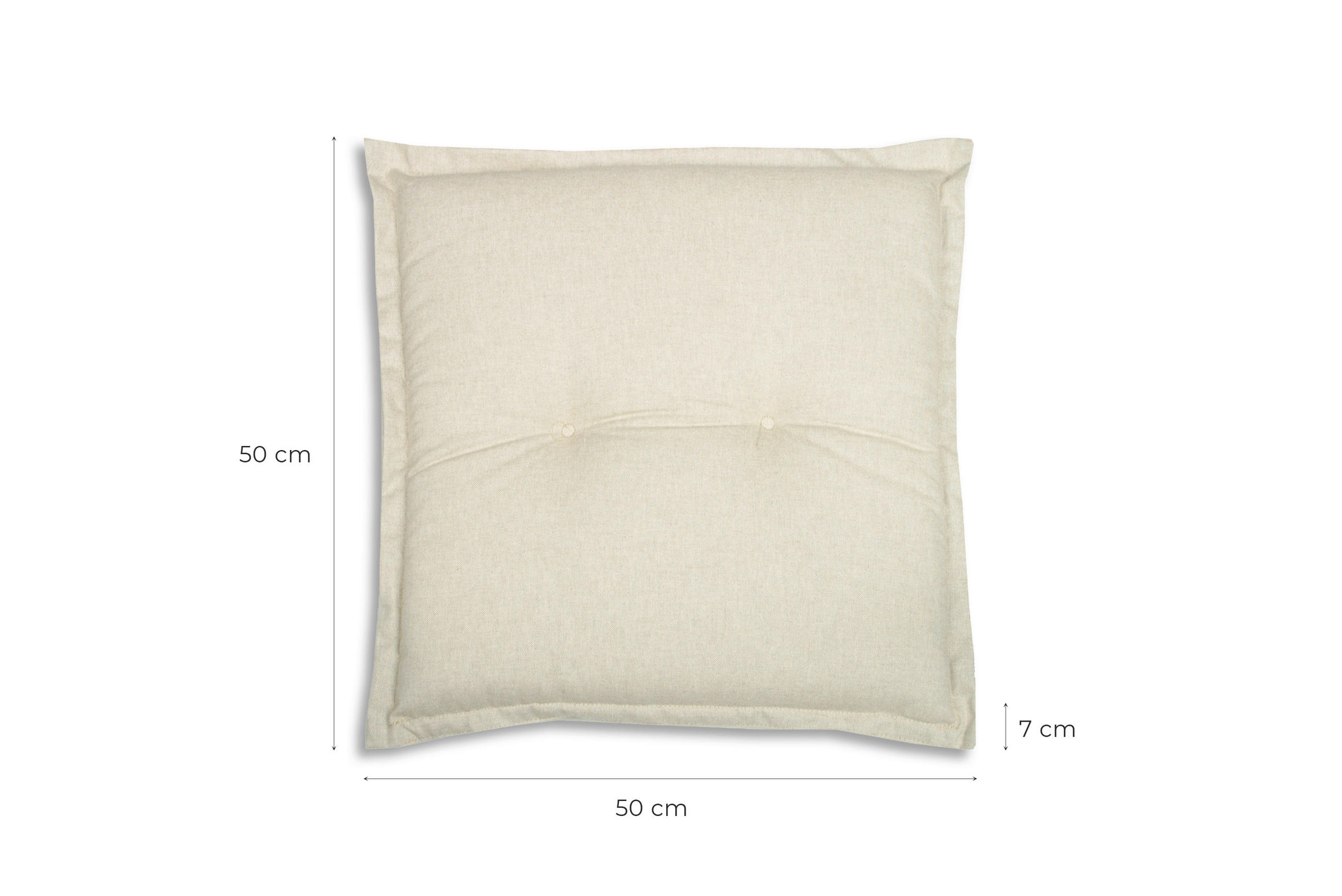 GARTENSITZKISSENSET  - Beige, Basics, Textil (50/7/50cm)