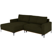 ECKSOFA in Schlammfarben  - Schlammfarben/Schwarz, Modern, Textil/Metall (162/238cm) - Ondega