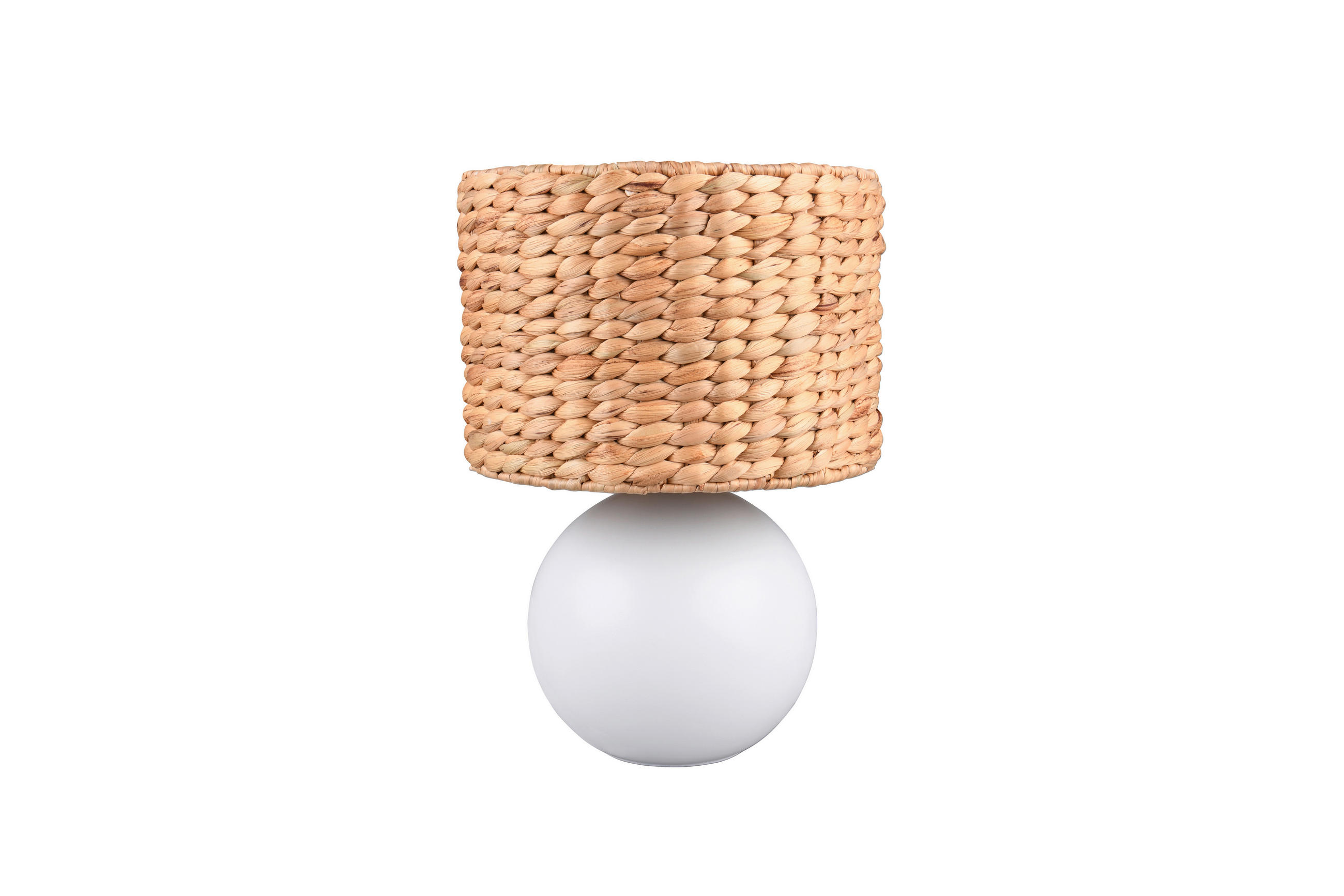 BORDSLAMPA 28/40 cm   - vit/brun, Basics, keramik/naturmaterial (28/40cm) - Trio Leuchten