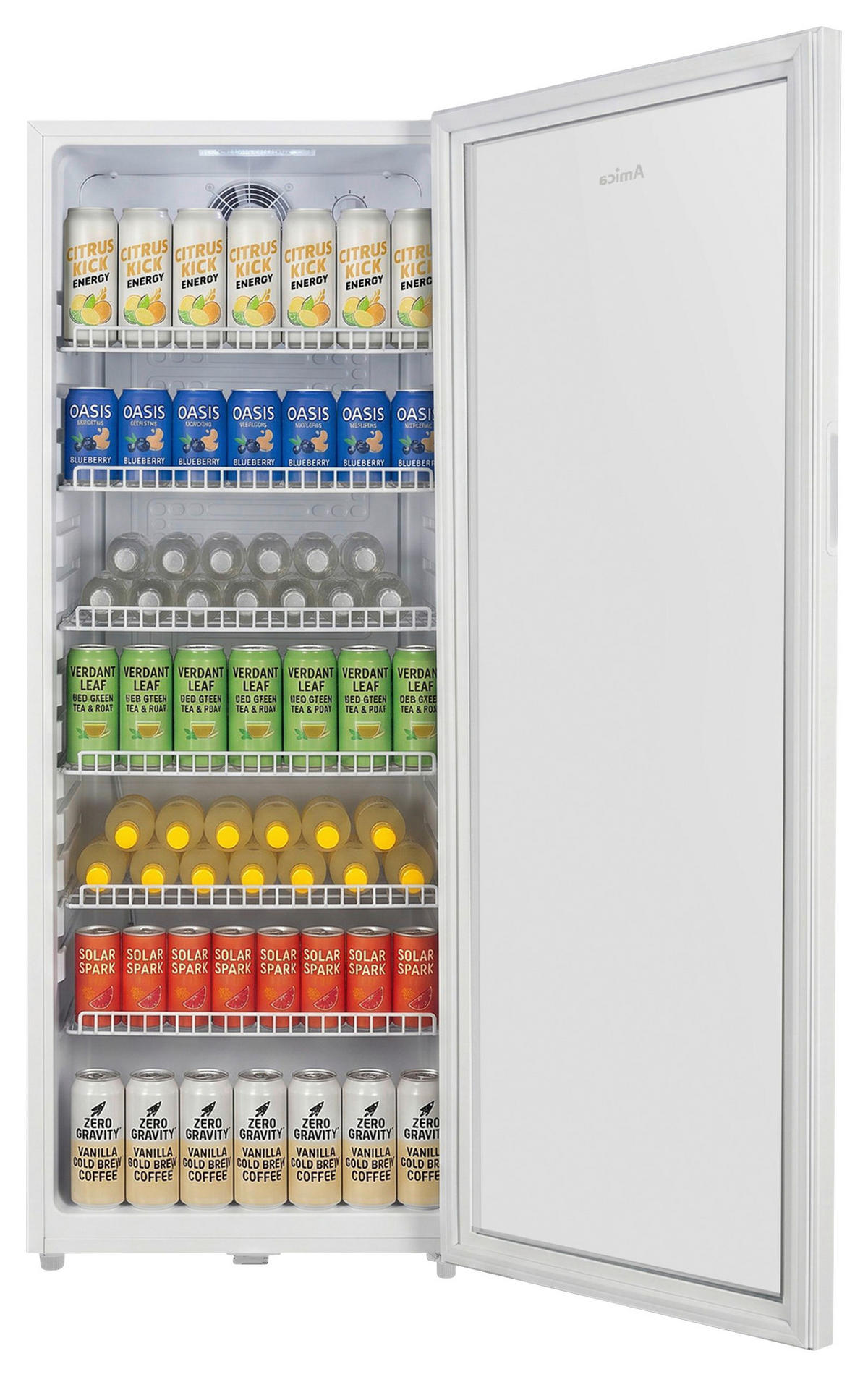 GETRÄNKEKÜHLSCHRANK 54,5/141/54 cm  - Weiß, Basics, Glas/Metall (54,5/141/54cm) - Amica