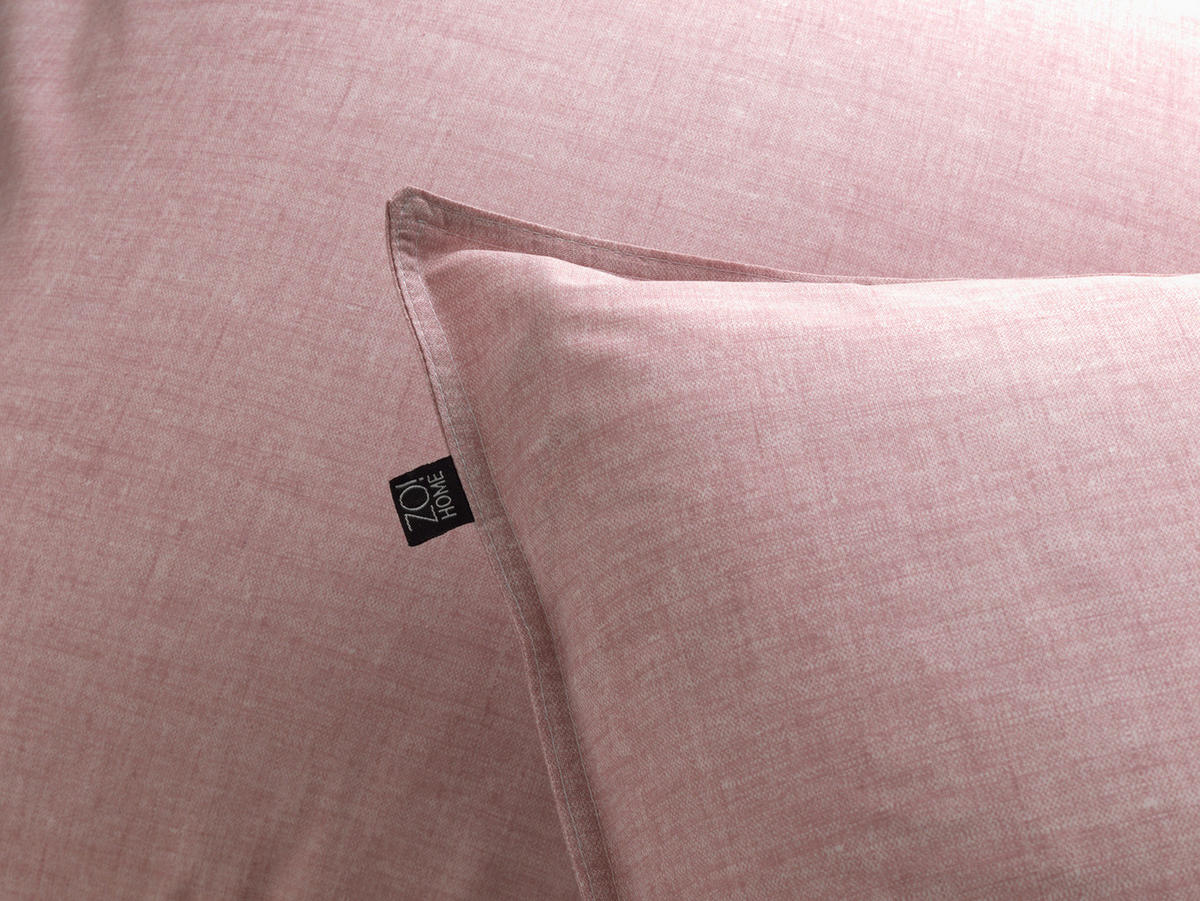BETTWÄSCHE 2-teilig Lino Renforcé 135/200 cm  - Rosa, Basics, Textil (135/200cm)