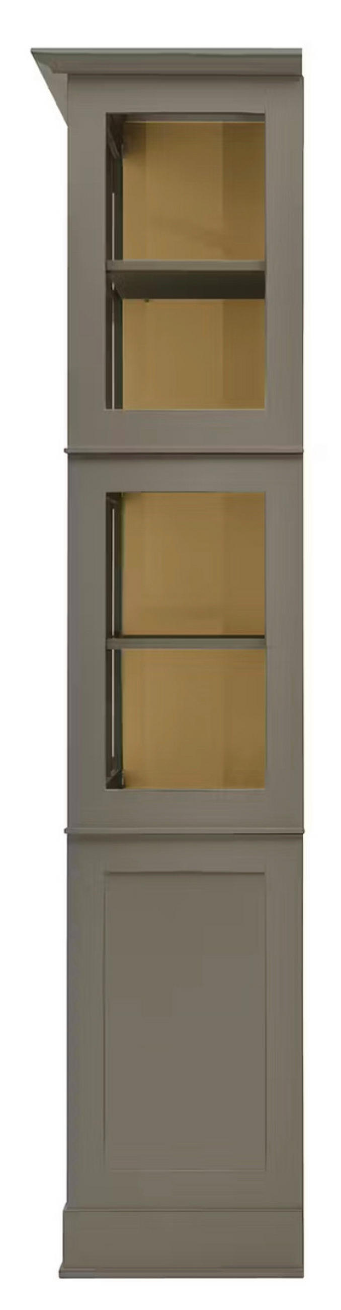 HIGHBOARD UrbanClass  in 190,5/219,5/49 cm  - Creme/Grau, LIFESTYLE, Glas/Holz (190,5/219,5/49cm) - Livetastic
