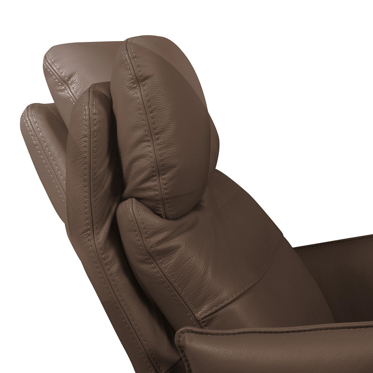 RELAXSESSEL Leder Braun  - Schwarz/Braun, Design, Leder/Metall (77/107/88cm) - Livetastic