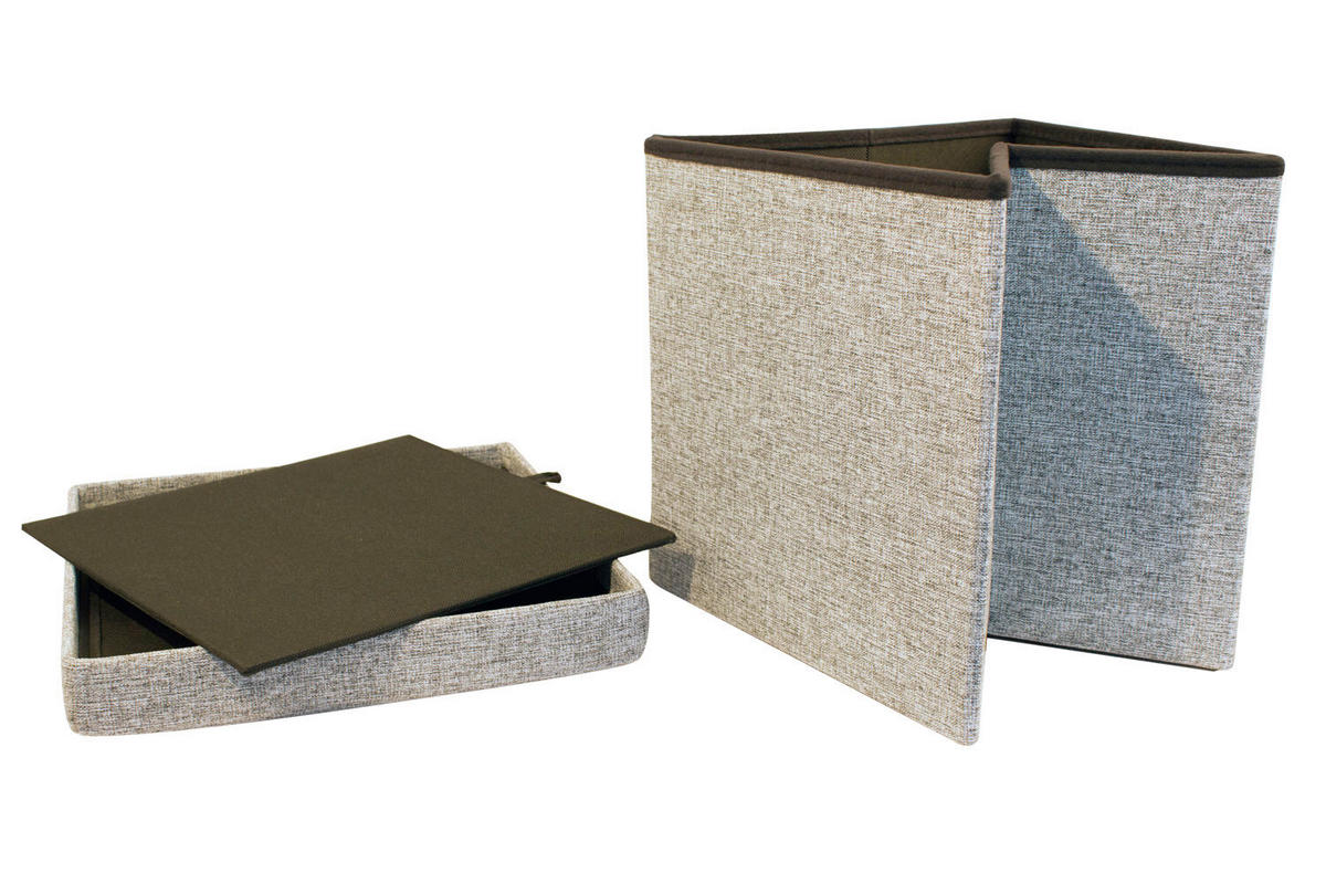 SITZWÜRFEL Struktur Grau  - Grau, Basics, Textil (38/38/38cm) - Echtwerk
