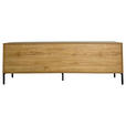 LOWBOARD WABI  in 180/60,5/40 cm  - Eichefarben/Schwarz, Design, Holz/Holzwerkstoff (180/60,5/40cm) - Xora