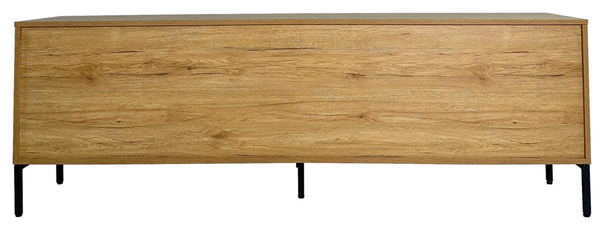 LOWBOARD WABI  in 180/60,5/40 cm  - Eichefarben/Schwarz, Design, Holz/Holzwerkstoff (180/60,5/40cm) - Xora