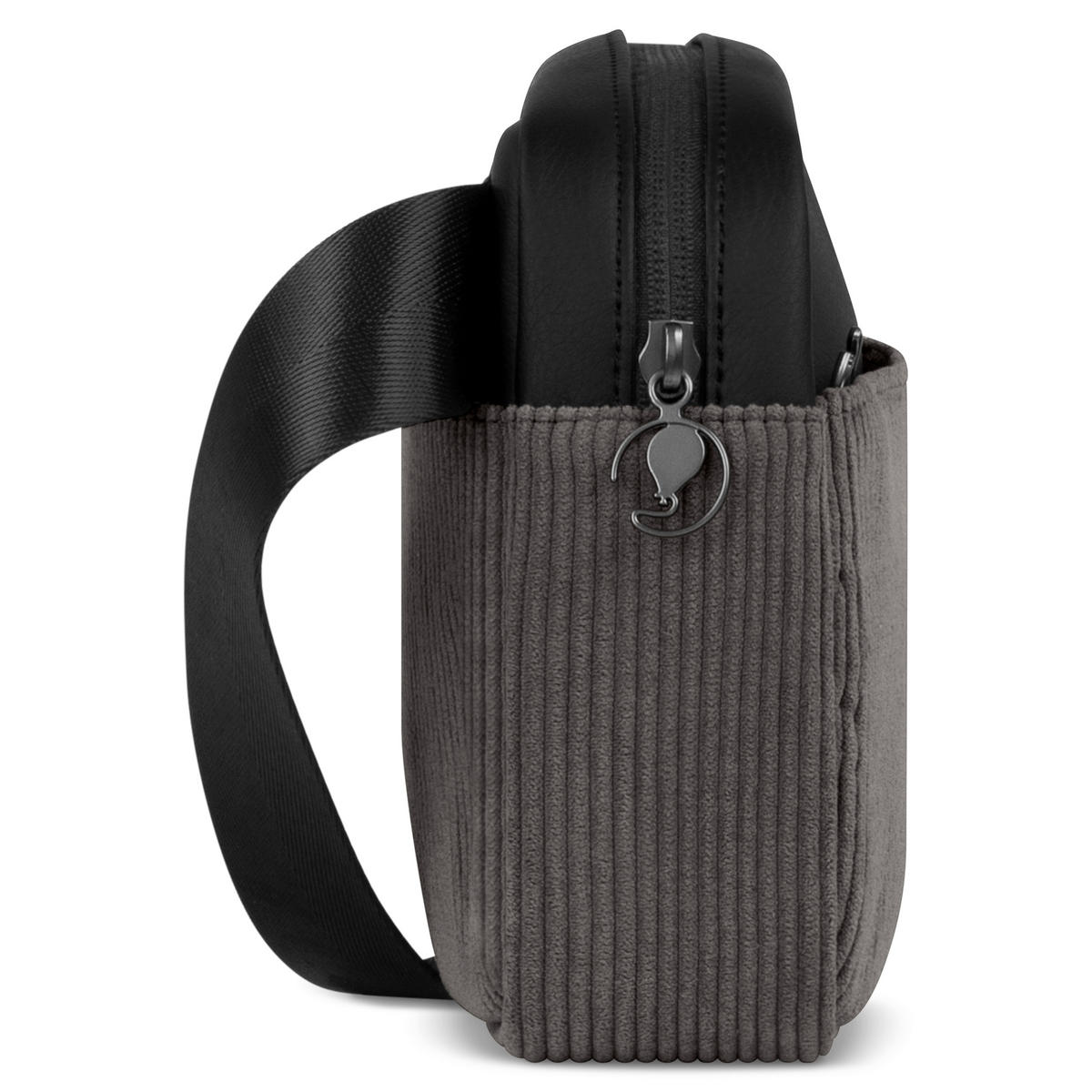 SCHULTERTASCHE - Schwarz/Grau, Basics, Textil (6/22,5/15cm) - ABC Design