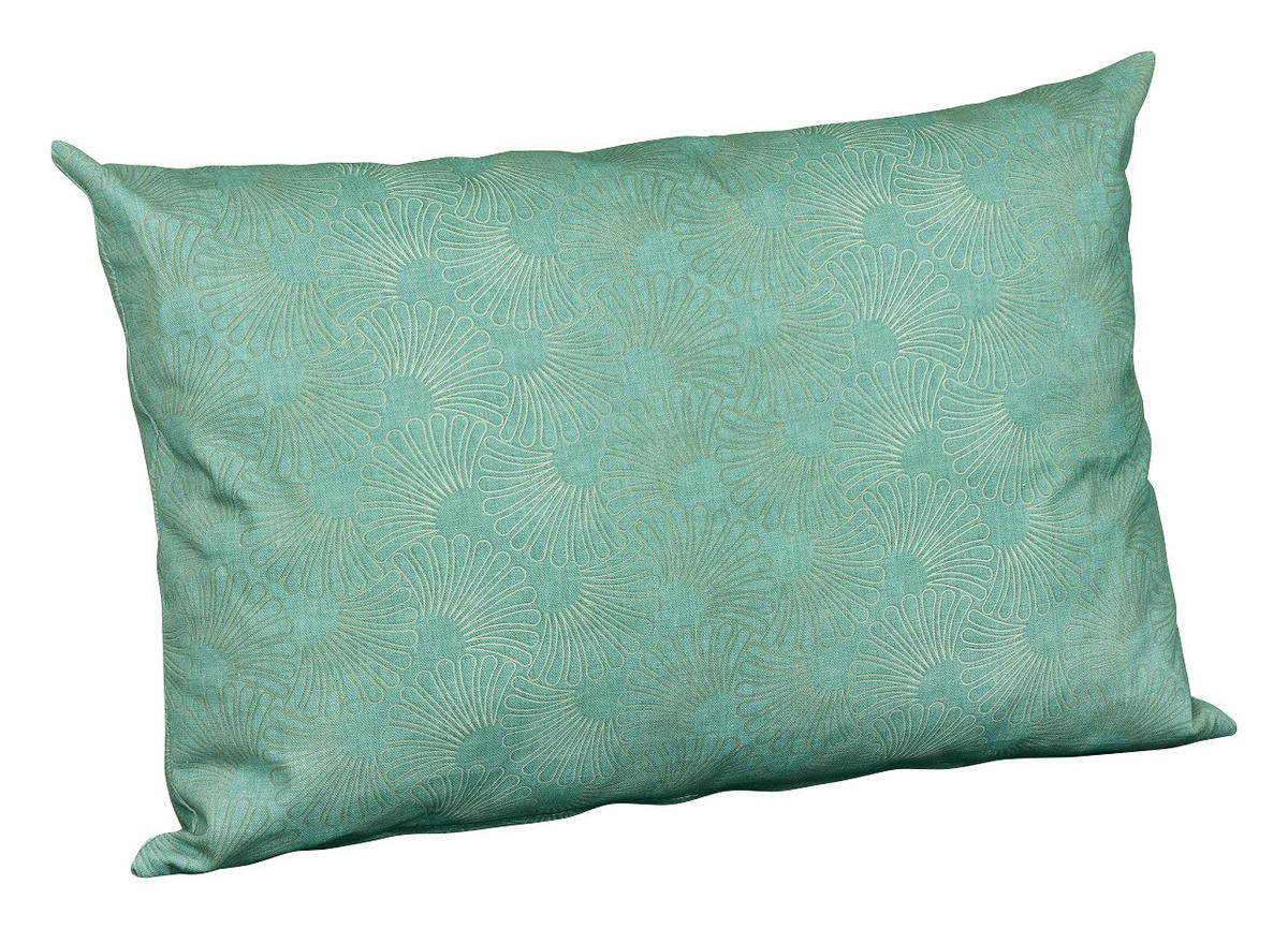OUTDOOR-KISSEN in Türkis Graphik 60/40 cm  - Türkis, Design, Textil (60/40cm)