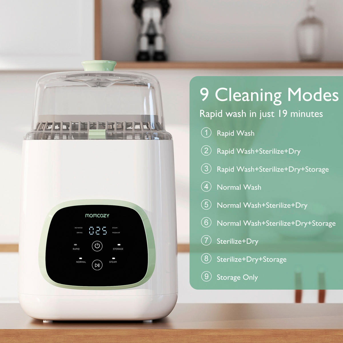 DAMPFSTERILISATOR Sterilisator  - Weiß, Basics, Kunststoff (45/46/33cm) - Momcozy