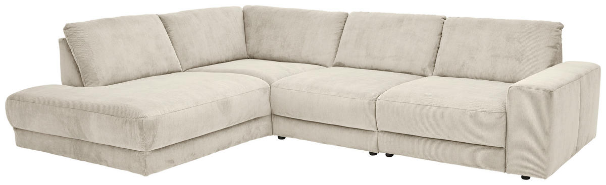 ECKSOFA in Feincord Naturfarben  242/316 cm  - Schwarz/Naturfarben, Design, Kunststoff/Textil (242/316cm) - Niels Andersson