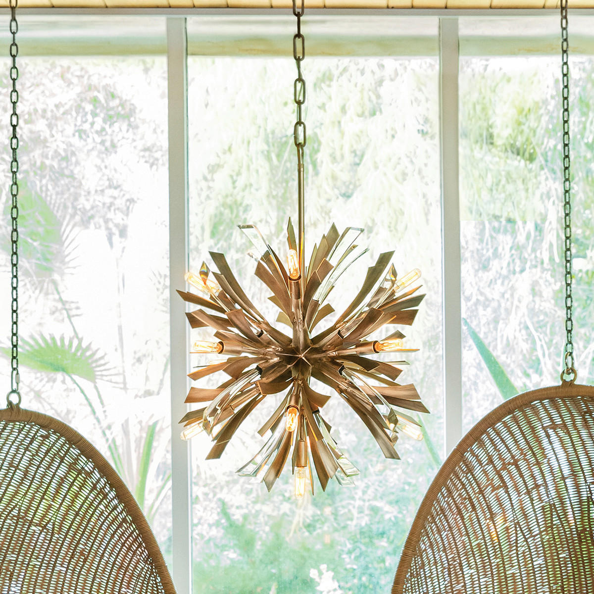 HÄNGELEUCHTE Elstead Vida 55.9/75.4 cm   - Goldfarben, KONVENTIONELL, Glas/Metall (55.9/75.4cm) - Elstead Lighting