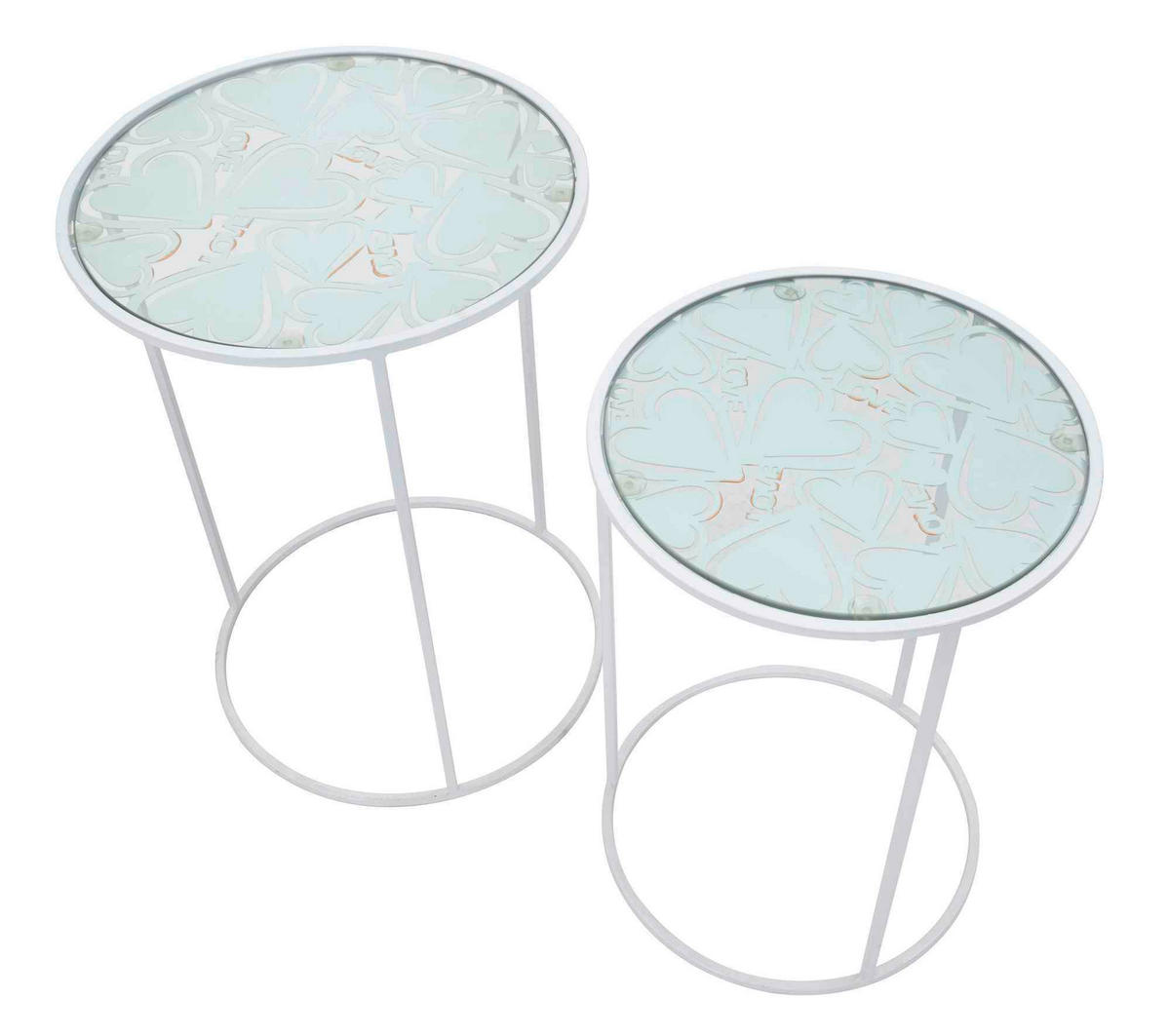 COUCHTISCH Spiegelglas Weiß  - Weiß, Basics, Glas/Metall (43,5/60/43cm)