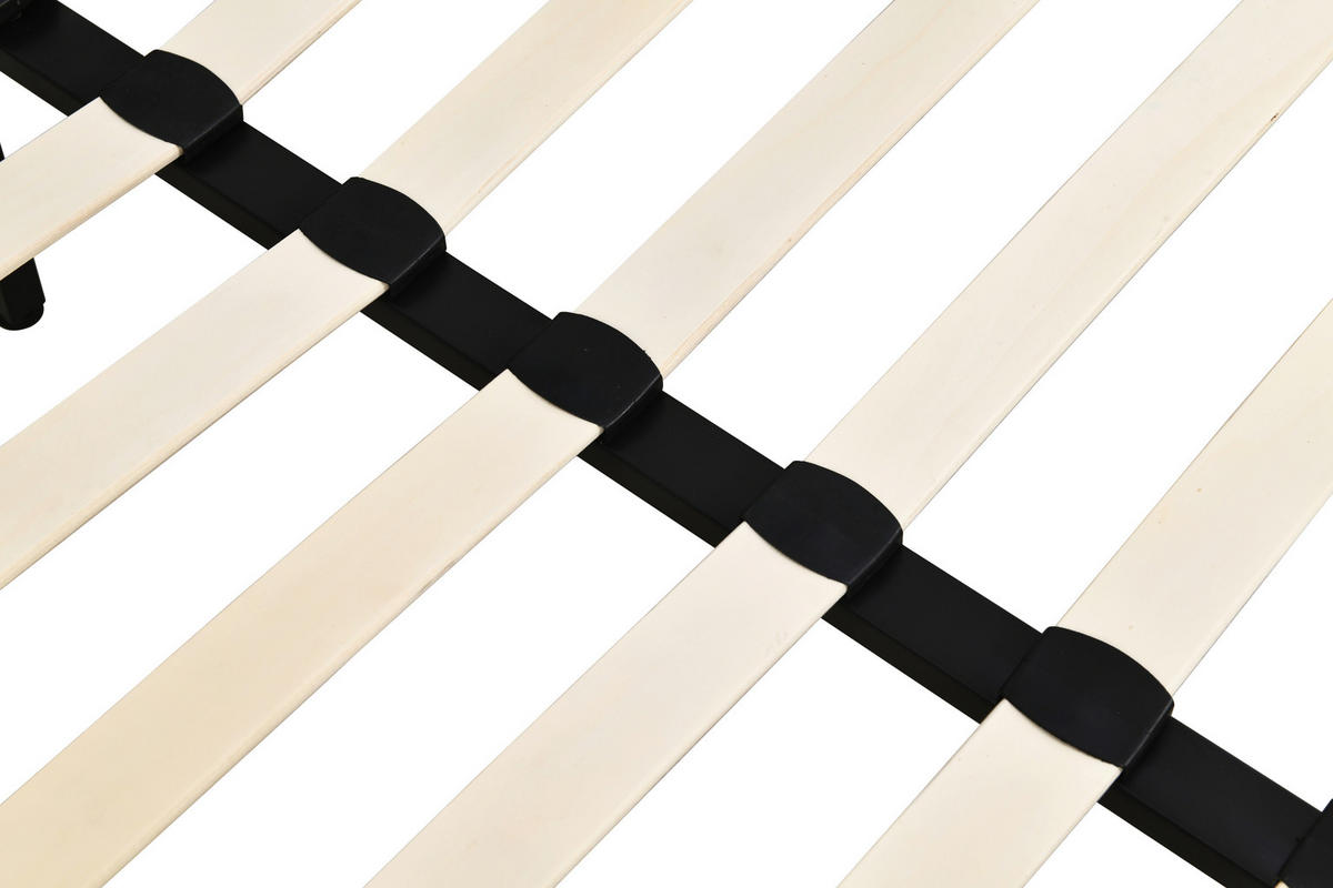 POLSTERBETT gepolstertes Kopfteil, Lattenrost 140/200 cm  in Grau  - Eichefarben/Schwarz, Design, Holz/Textil (140/200cm) - Boxxx