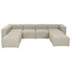WOHNLANDSCHAFT Creme Flachgewebe  - Creme, Design, Kunststoff/Textil (250/350/235cm) - Max Winzer