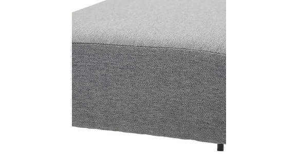 HOCKERBANK in Metall, Textil Hellgrau  - Hellgrau/Schwarz, MODERN, Textil/Metall (100/45/35cm) - Novel