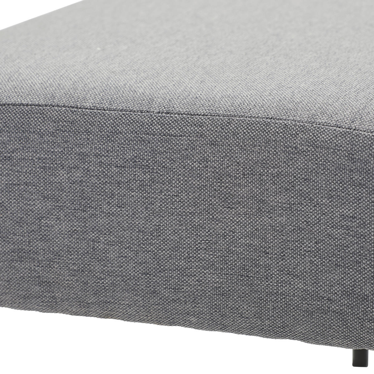 TABURETOVÁ LAVICE, 100/45/35 cm - černá/světle šedá, Moderní, kov/textil (100/45/35cm) - PBJ