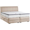 BOXSPRINGBETT 200/200 cm  in Beige  - Wengefarben/Beige, KONVENTIONELL, Holz/Textil (200/200cm) - Novel