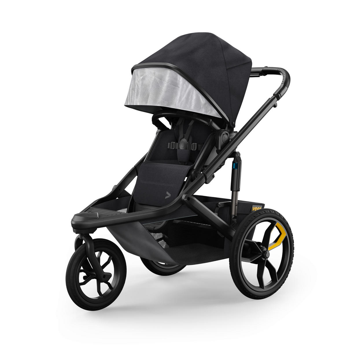 KINDERWAGENSITZ Veer Switchback  - Dunkelgrau/Anthrazit, Basics, Textil/Metall (46/46/81cm) - Veer
