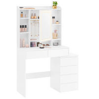 SCHMINKTISCH Weiß  - Weiß, Basics, Holzwerkstoff (97,5/40/145cm) - Boxxx