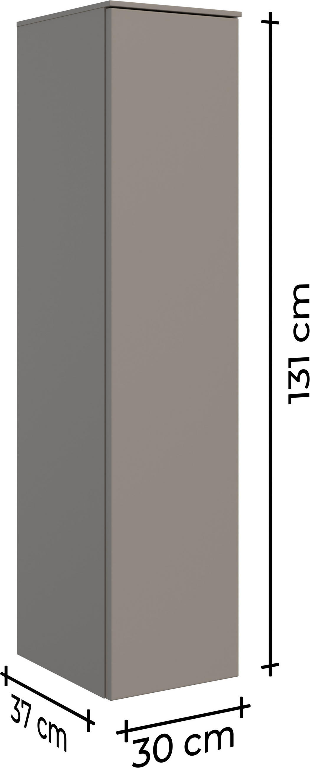 MIDISCHRANK 30/130/37,4 cm  - Beigebraun, MODERN, Holzwerkstoff (30/130/37,4cm) - Celina Home
