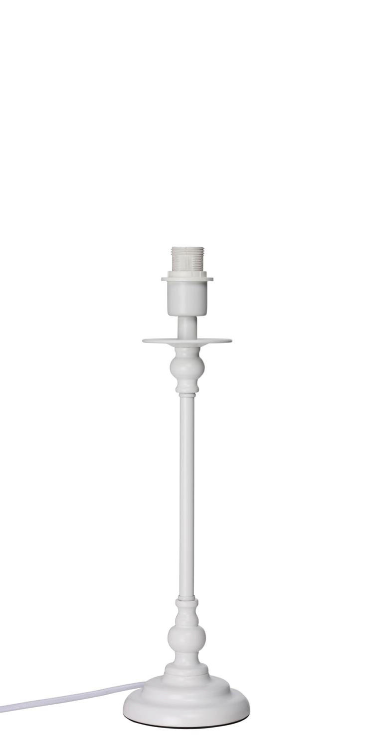 LAMPFOT   - vit, Klassisk, metall (39cm) - Cottex