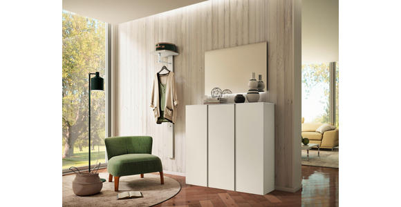 GARDEROBE 3-teilig  in 170/185/33 cm  - Sandfarben, Design, Glas/Holzwerkstoff (170/185/33cm) - Moderano