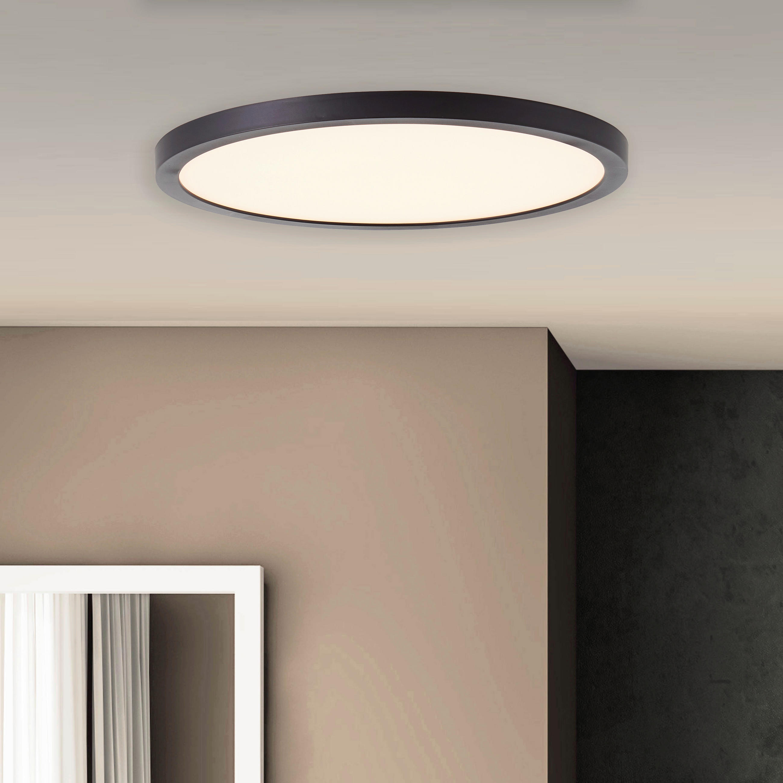 LED-PANEEL Tuco 25/2,1 cm   - Schwarz/Weiß, Basics, Kunststoff (25/2,1cm) - Brilliant