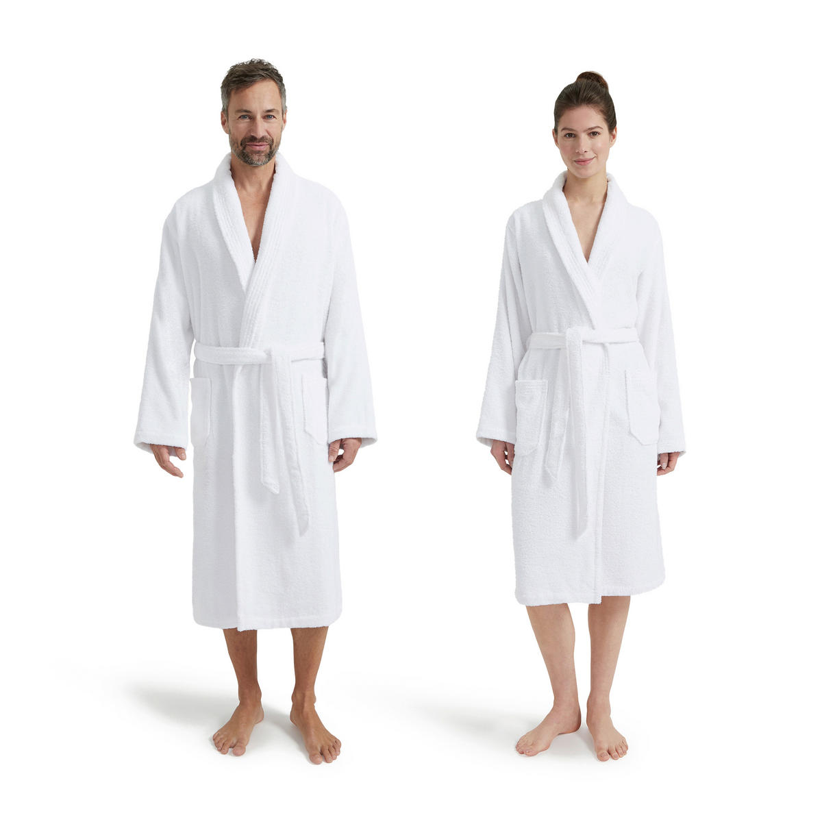 BADEMANTEL XL Unisex  - Weiß, Basics, Textil (XLnull) - Moeve