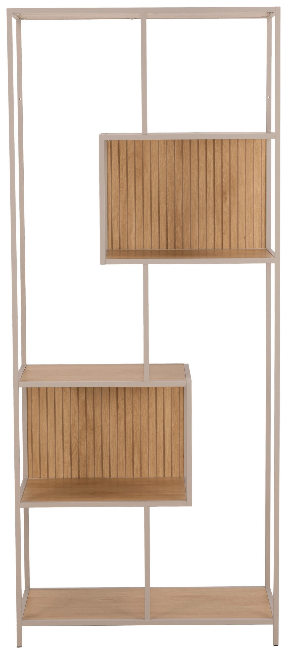 REGAL  77/185/35 cm Grau, Eichefarben  - Eichefarben/Grau, MODERN, Holzwerkstoff/Metall (77/185/35cm) - Xora