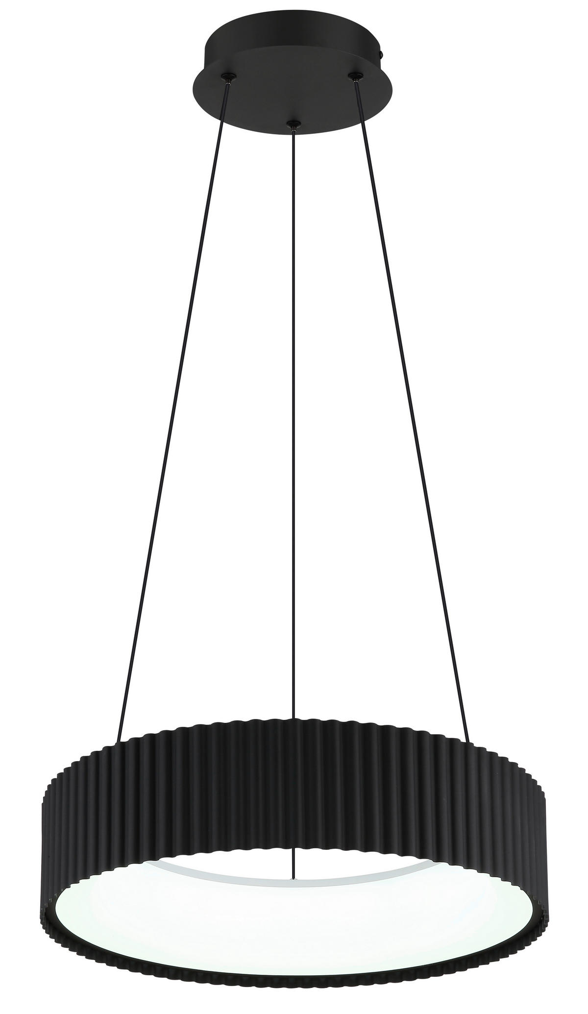 LED-HÄNGELEUCHTE 46/12 cm  - Schwarz/Weiß, Basics, Kunststoff/Metall (46/12cm) - Globo