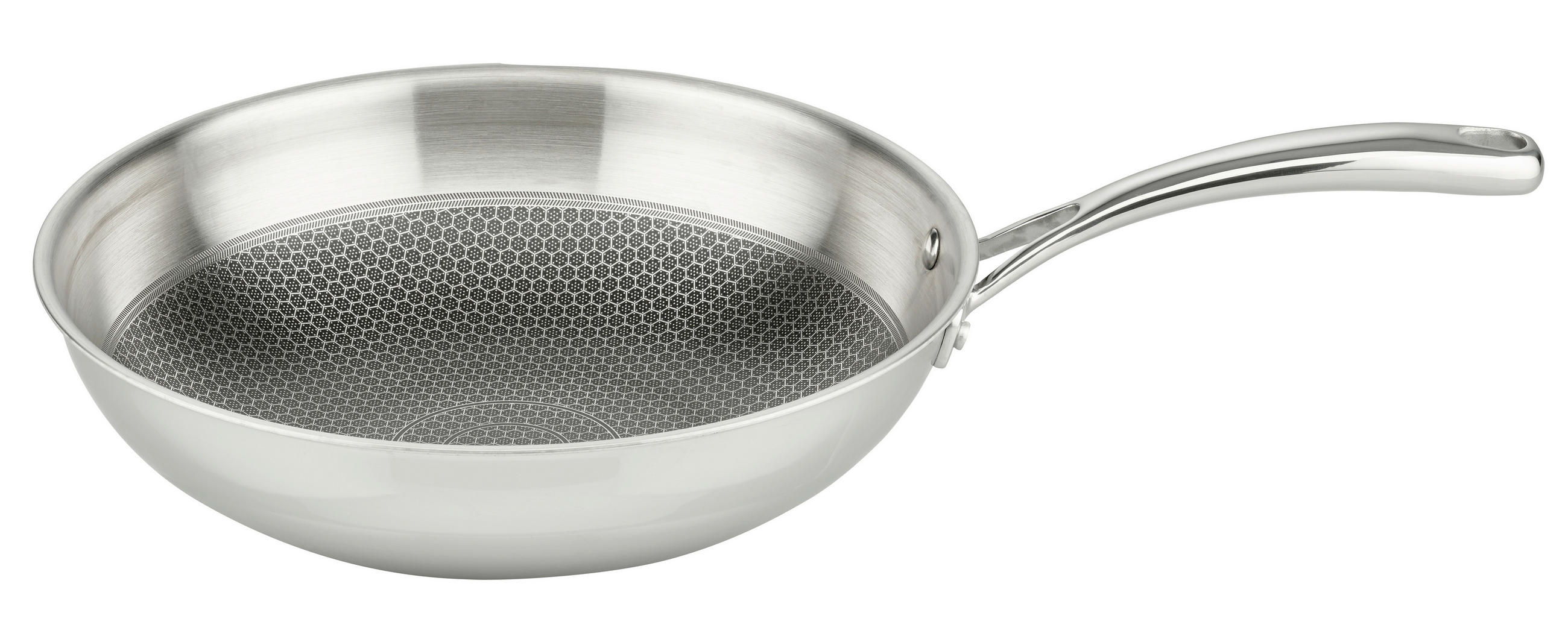 WOKPFANNE Greblon®-Antihaftbeschichtung 30 cm  - Edelstahlfarben, Basics, Metall (30cm) - ELO