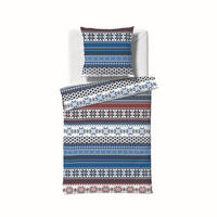 BETTWÄSCHE Aspen Biber 135/200 cm  - Blau/Rot, Design, Textil (135/200cm) - Fleuresse