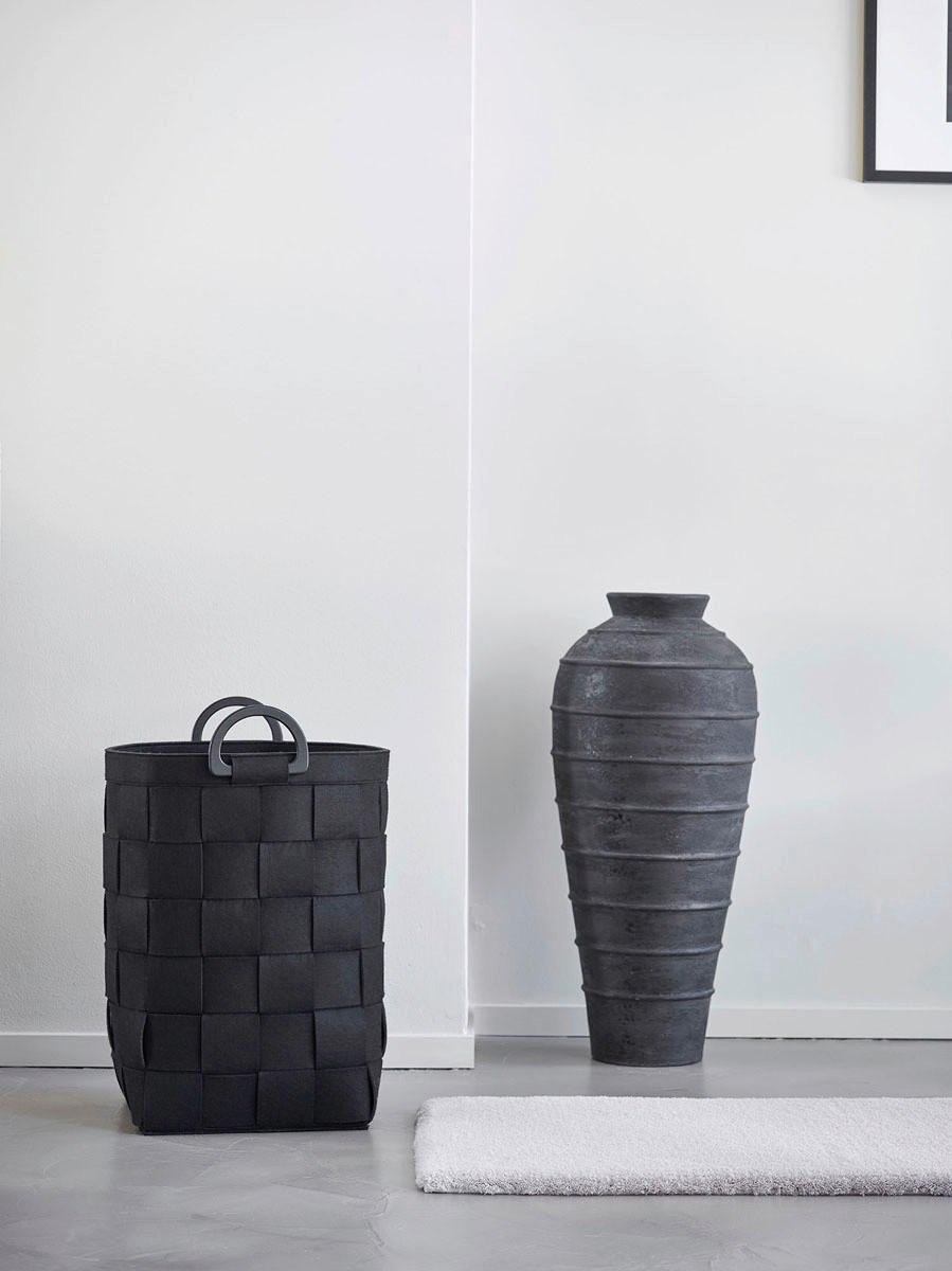 KOŠARA ZA PERILO - črna, Konvencionalno, tekstil (34/34/57.5cm) - Aquanova