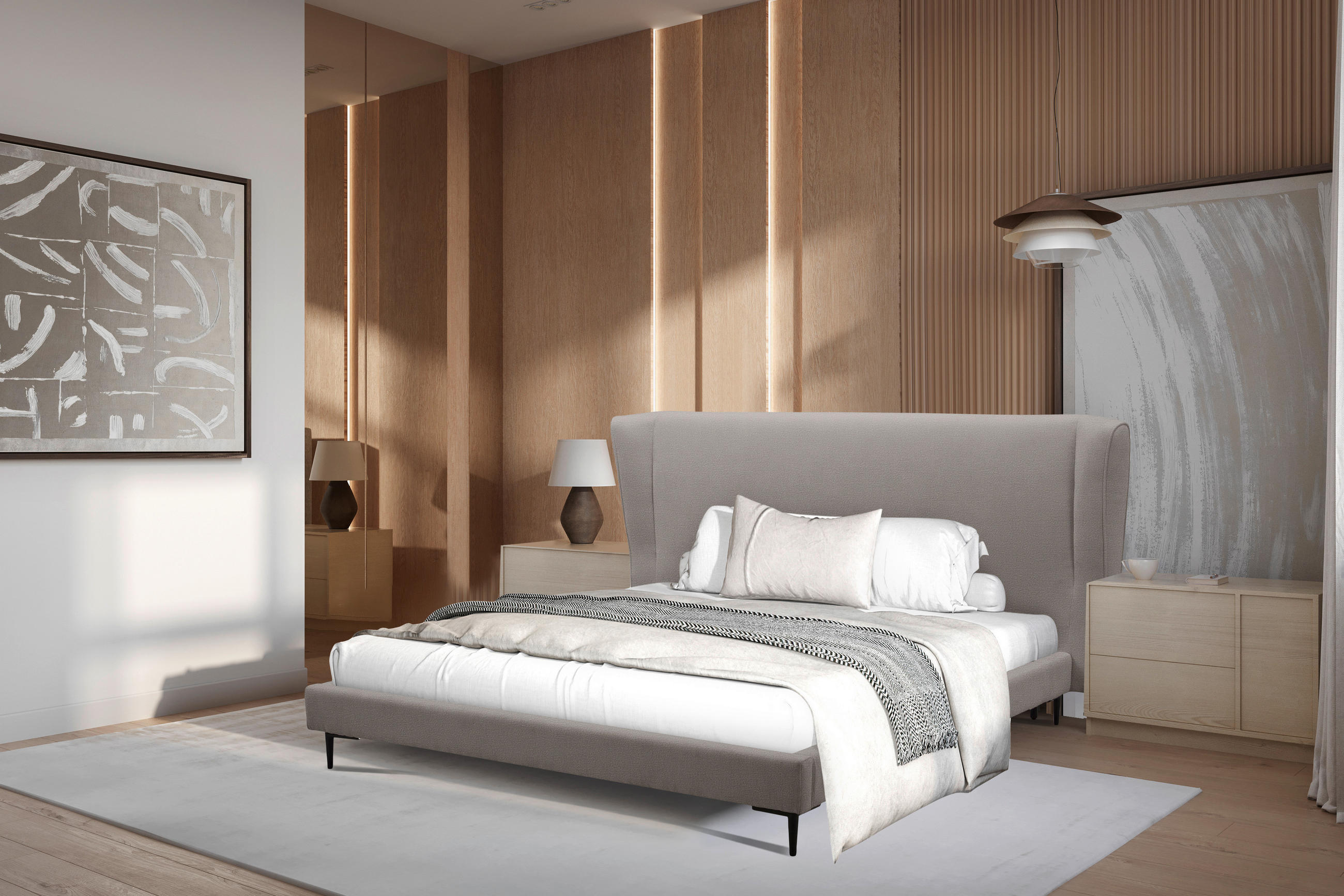 Livetastic ČALÚNENÁ POSTEĽ, 180/200 cm, béžová